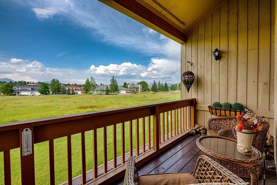 Covered Back Patio with Seating