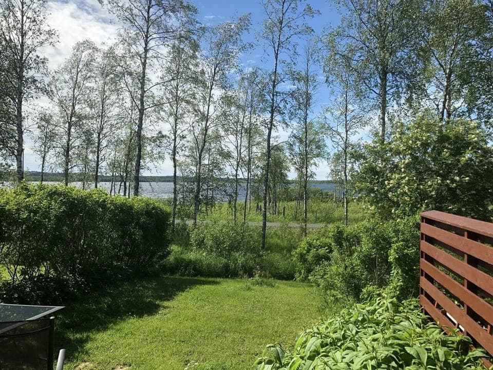 Private backyard and lake view