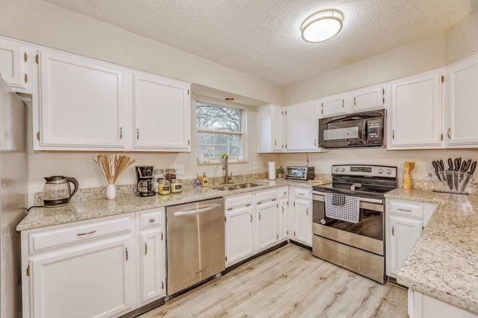 Fully stocked kitchen
