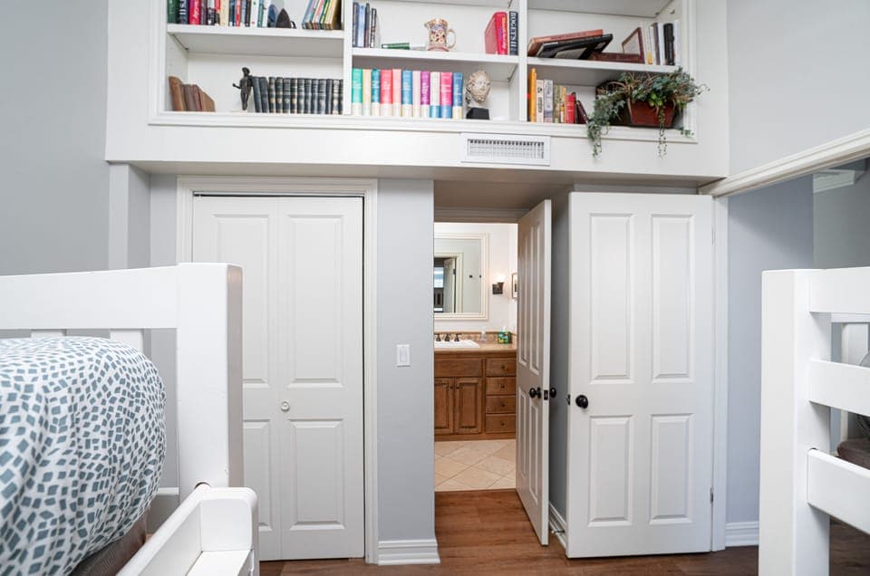 Unit A Bunk Room Shelves