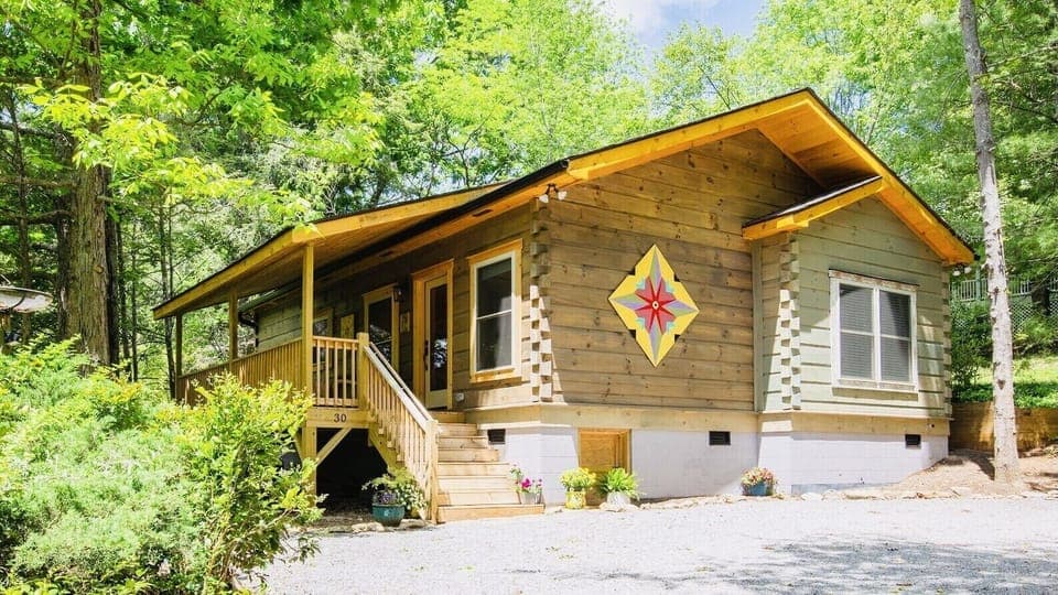 Contemporary New Log Cabin with plenty of parking