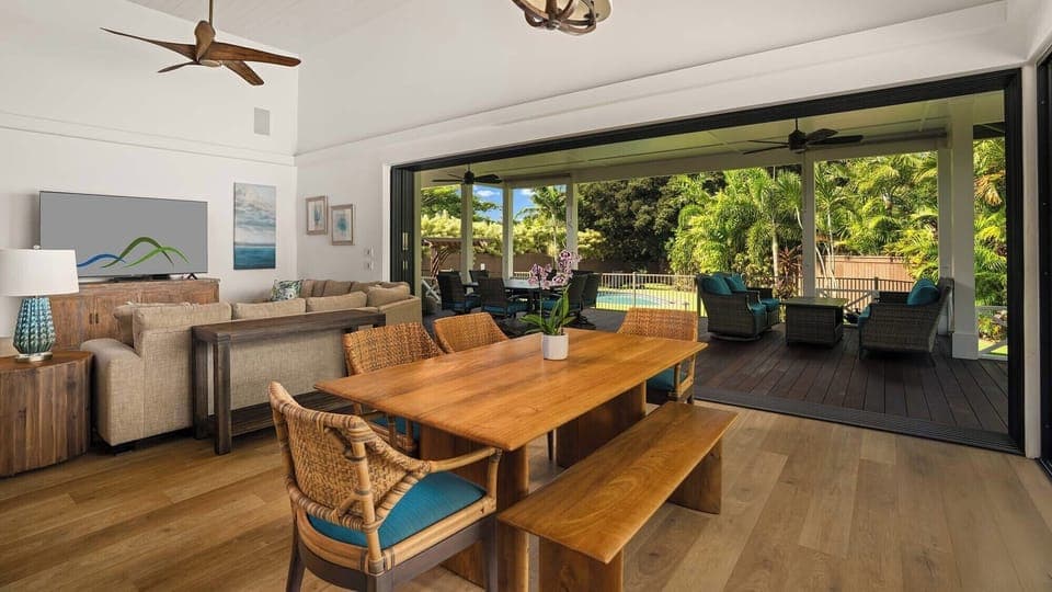 Hale Kahawai - Dining Area & Lanai View - Parrish Kauai