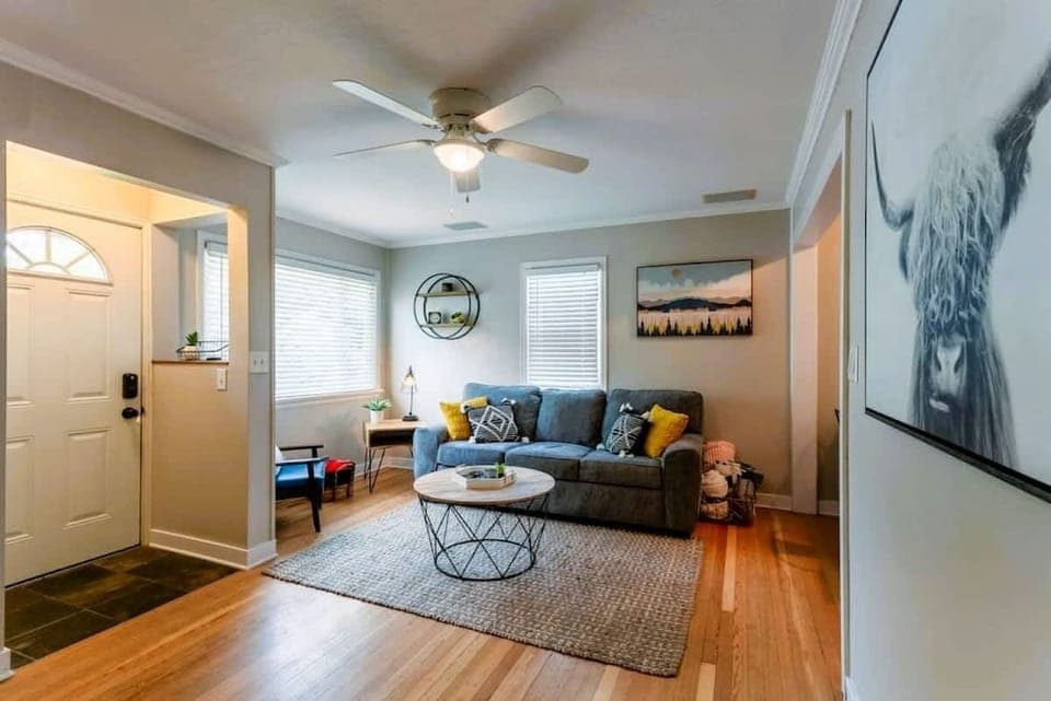 Comfy living room on the main floor 