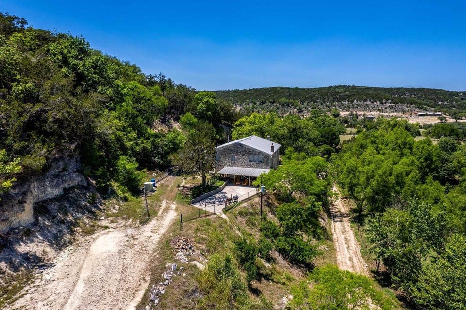 This bird's-eye view of the 3H Ranch Mountain Retreat gives a taste of the Hill Country beauty this amazing getaway has to offer!