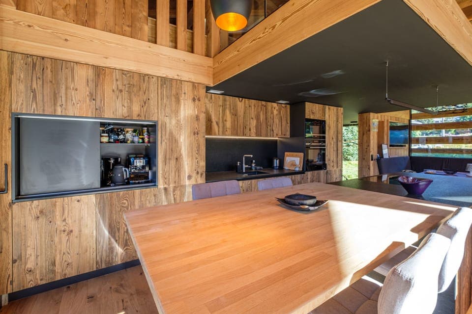 Breakfast bar for 6 (useful if you want to separate kids out too over dinner)