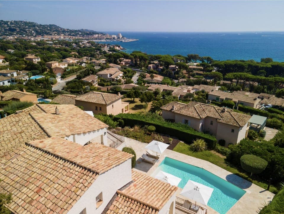 Aerial view with Sainte-Maxime in background
