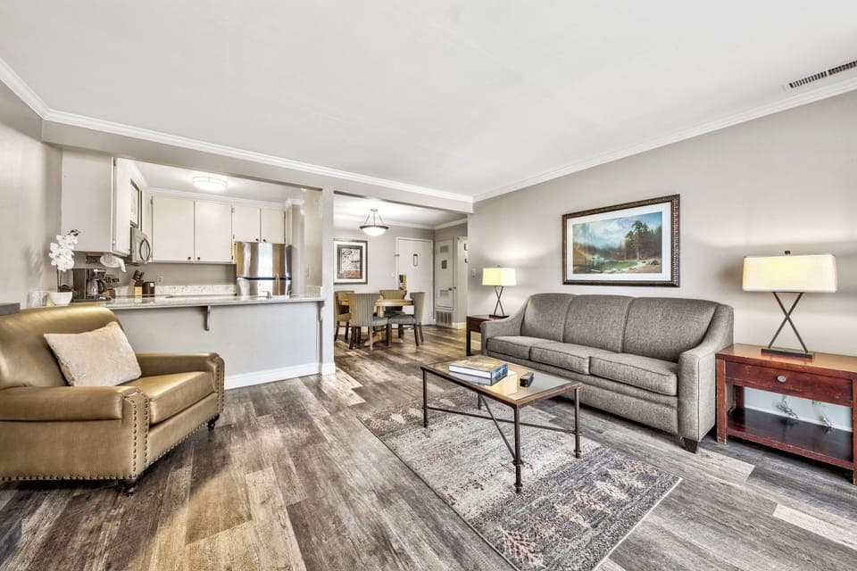 Living Area. Exact unit will be assigned upon arrival. Views, colors, and decor may vary.