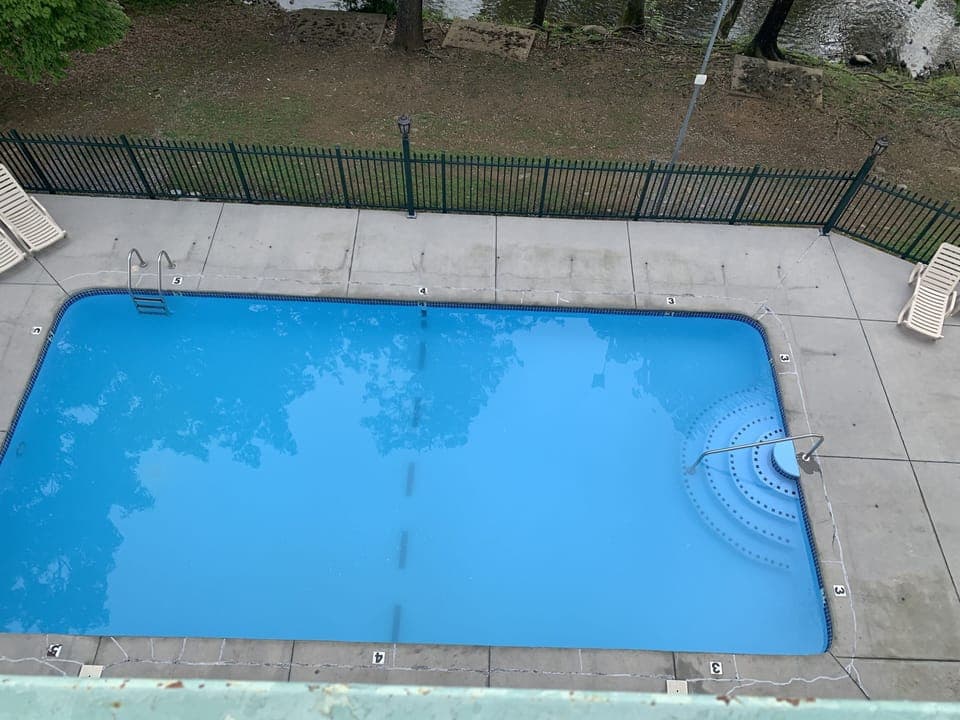 Pool view from the balcony