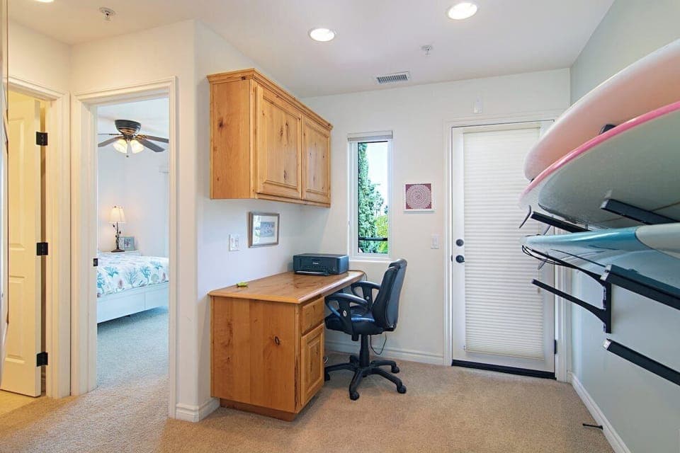 Desk area outside of upstairs guest bedroom