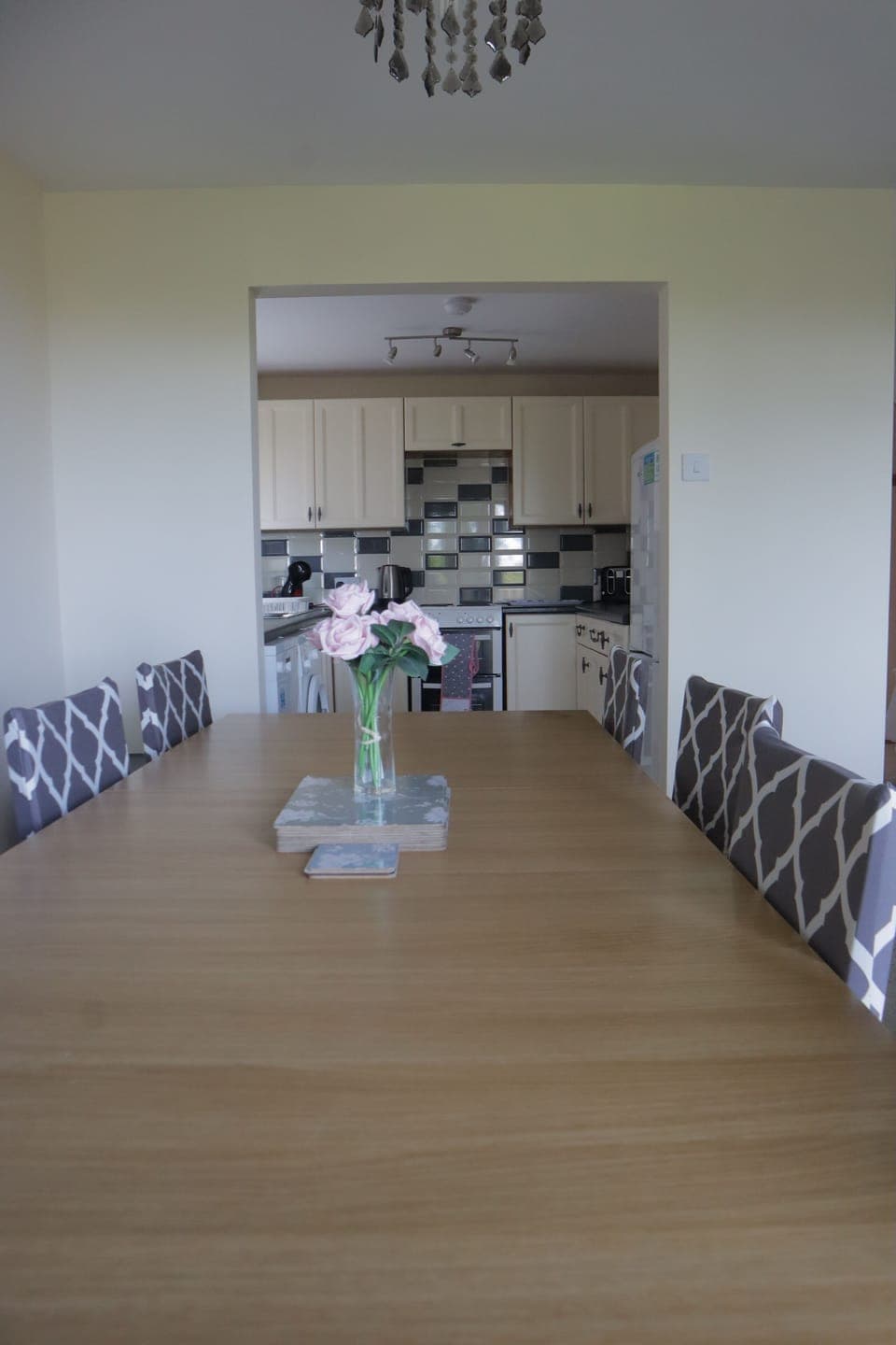 Dinning Area with Kitchen behind