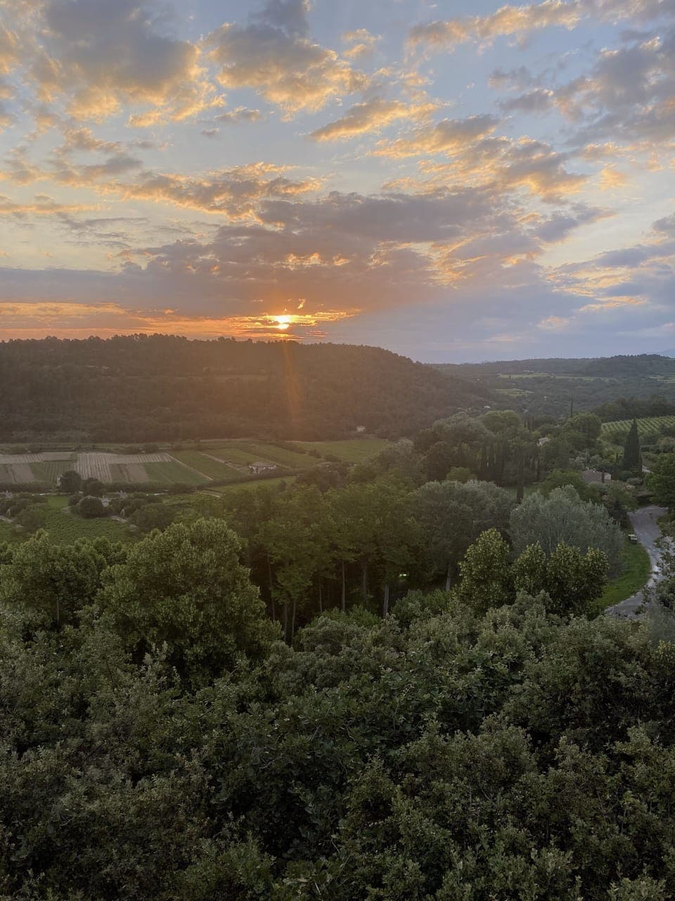 Sunset from the pool Terrace