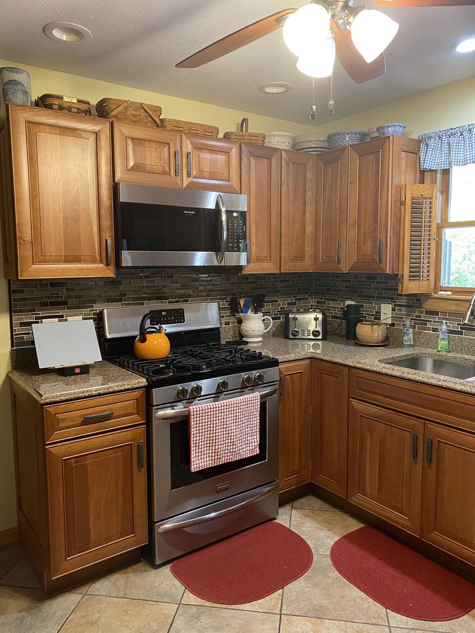 Kitchen with gas stove