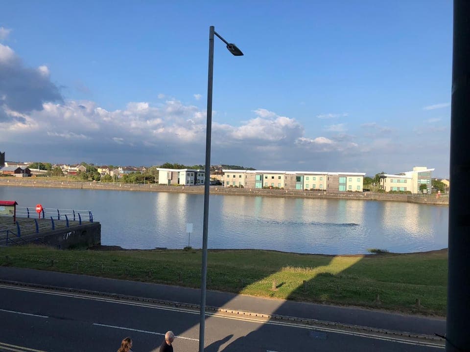 Stunning view from relaxing outdoor balcony over the Sea Lake.