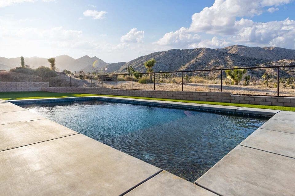 7ft deep HEATED saltwater pool.