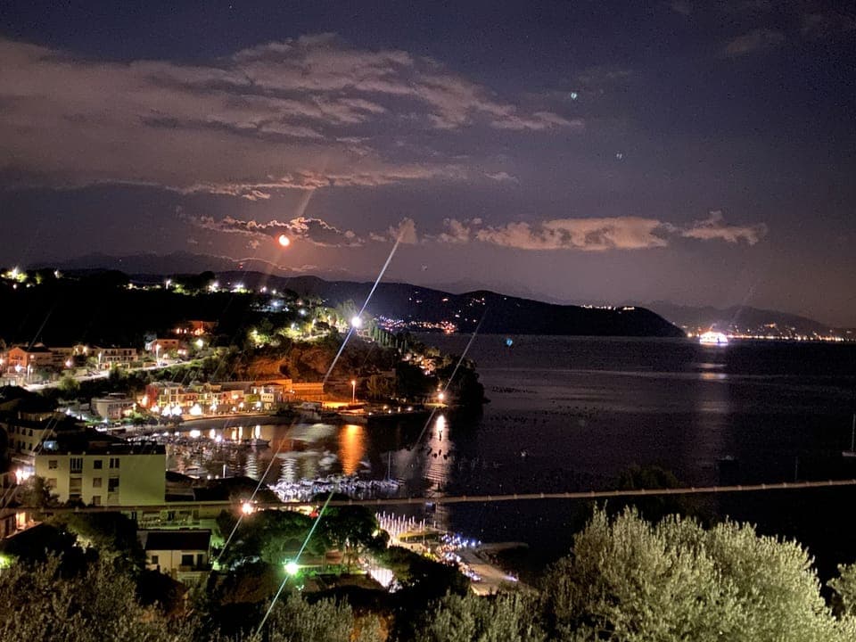 Moonlight view on the terrace
