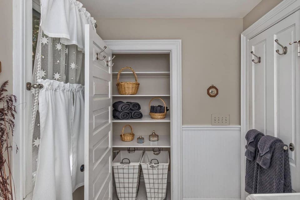 Spacious closet for all your toiletries!