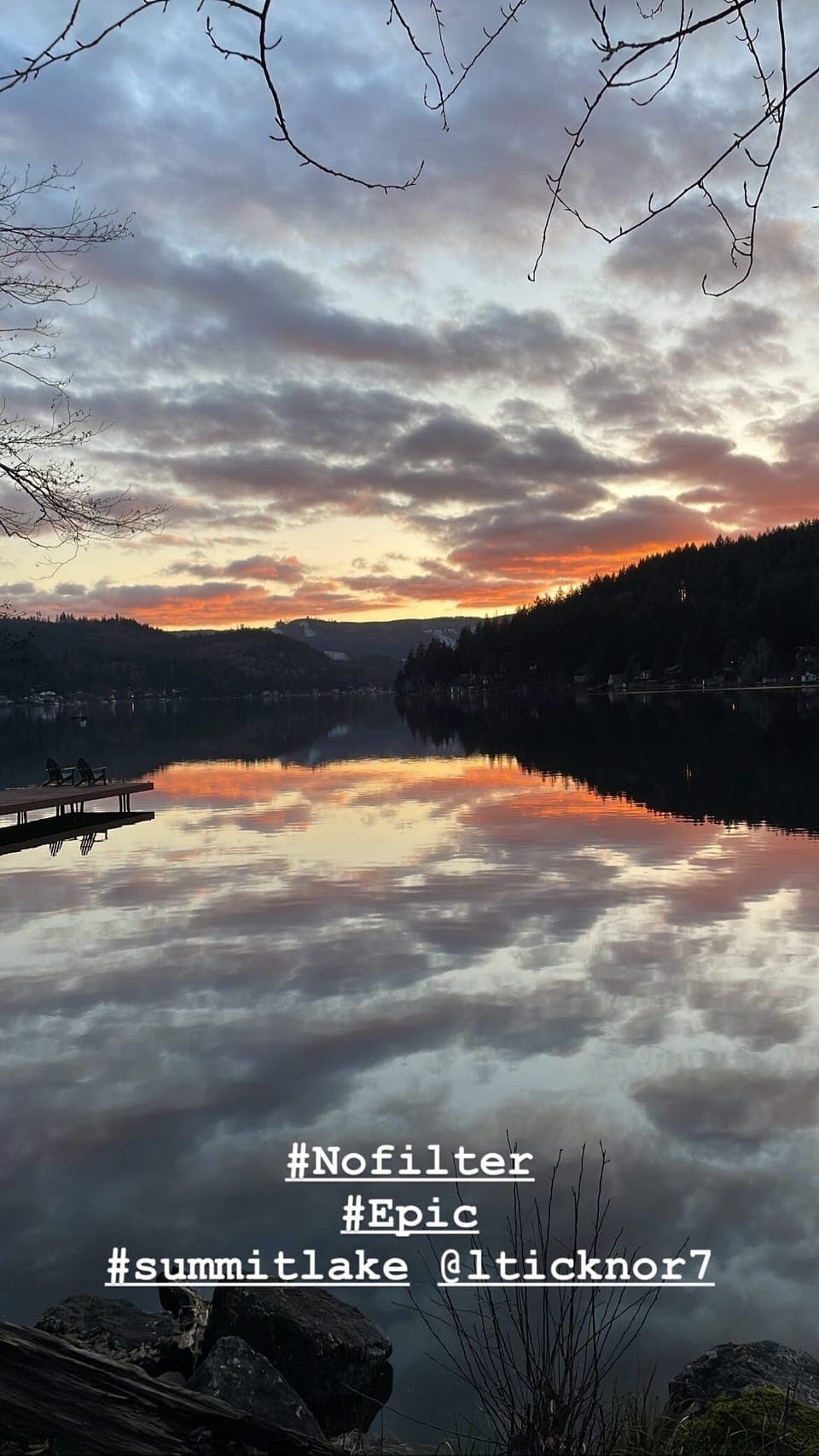 walking around the lake. 1/2 mile from the house
