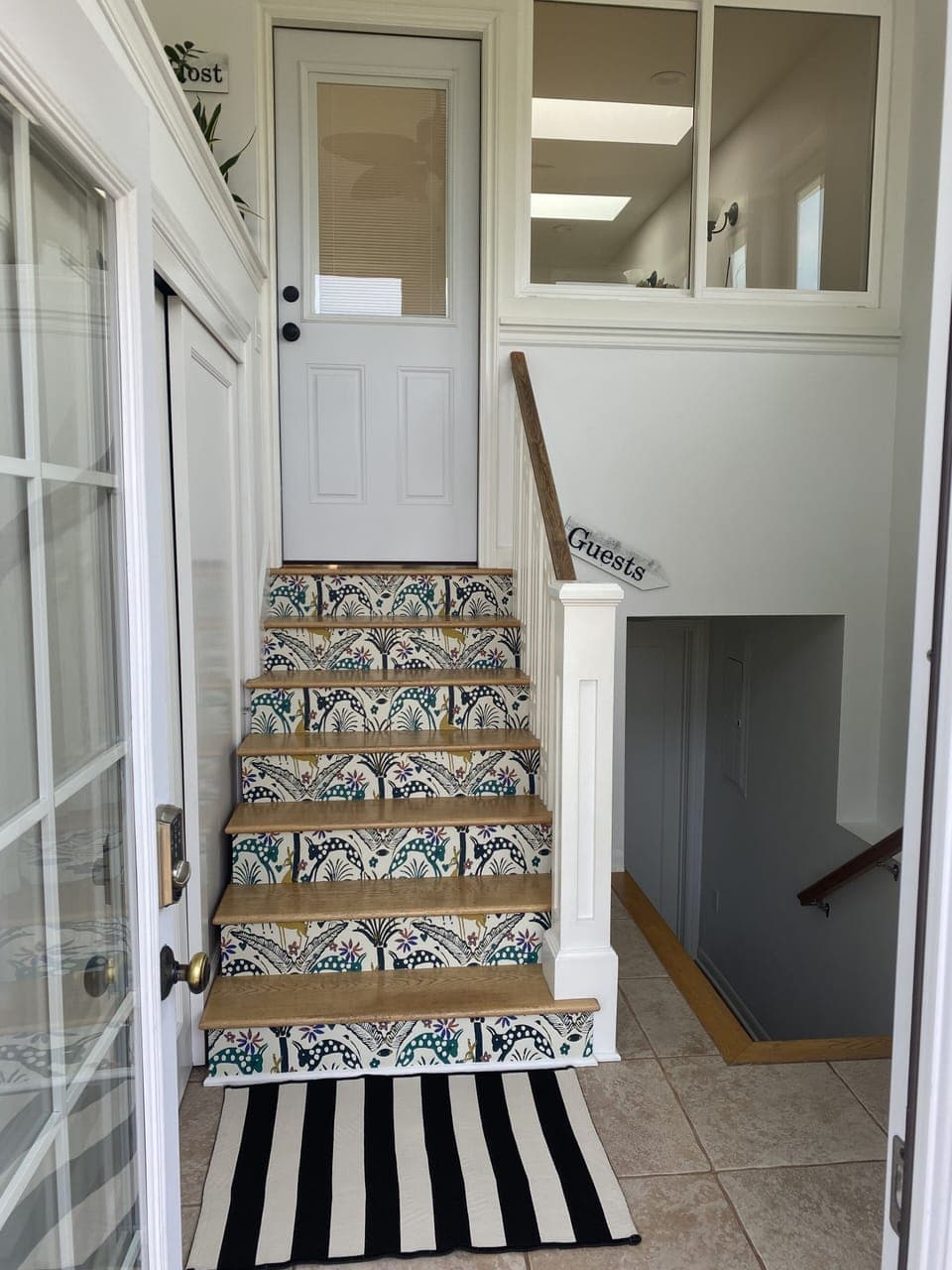 Hosts live upstairs. Rental is downstairs. 