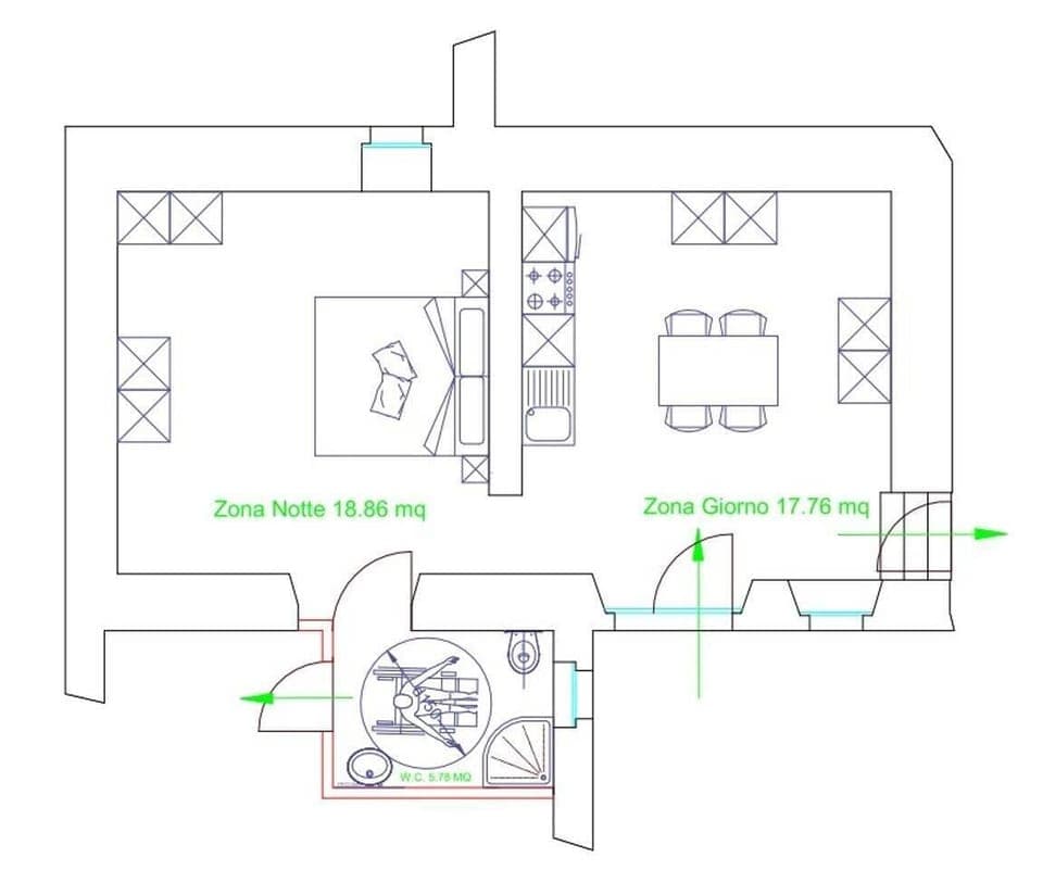 Questa è la pianta di questo appartamento.
