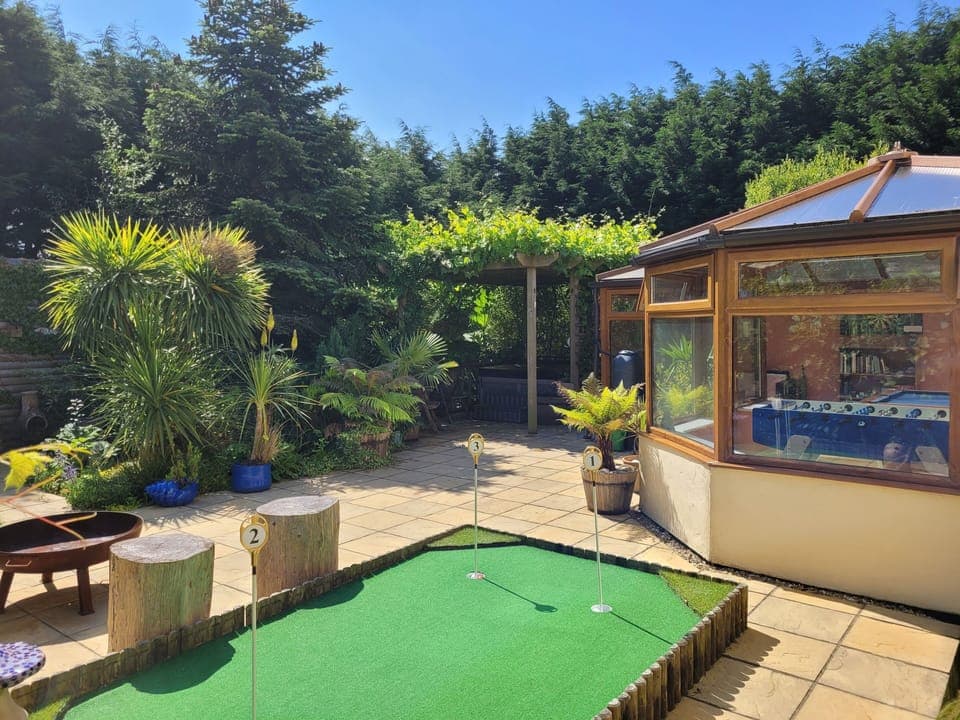 Large patio, showing the layout of the back of the property
