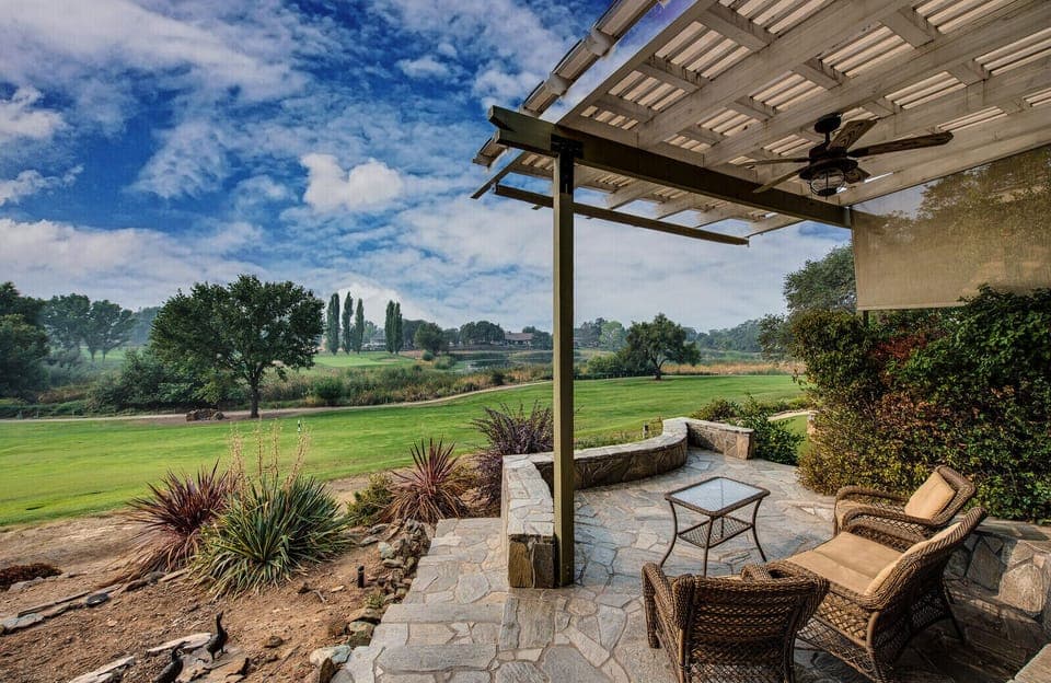 Back Lower Patio, looking over the 5th fairway