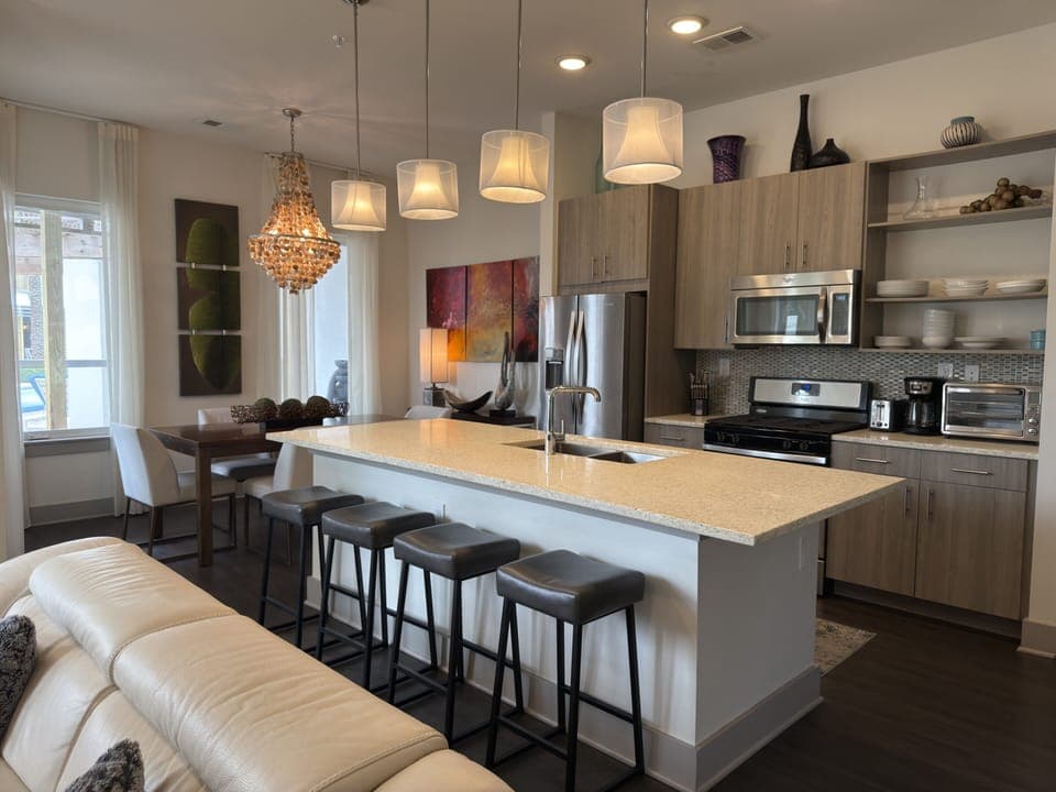 Chef's Kitchen with Stainless Steel Appliances