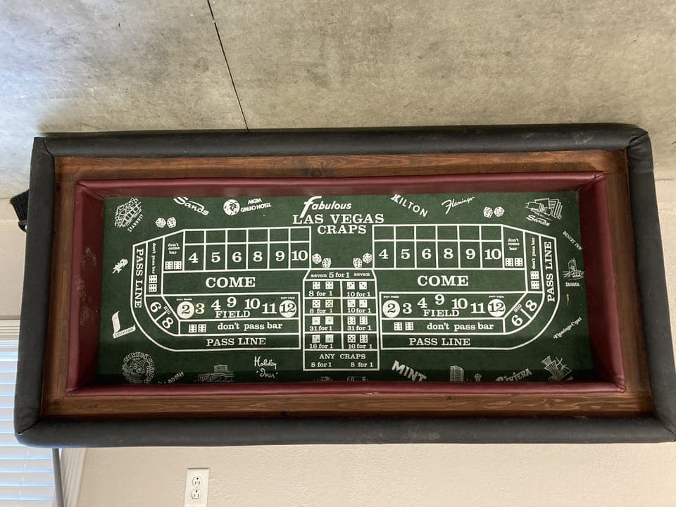 Craps table