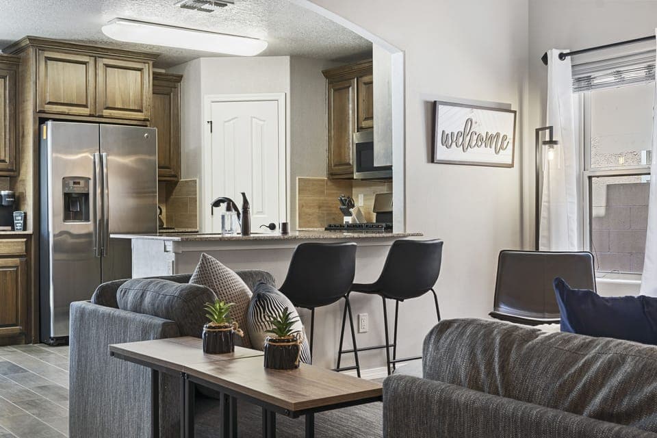 Living Area and Kitchen View