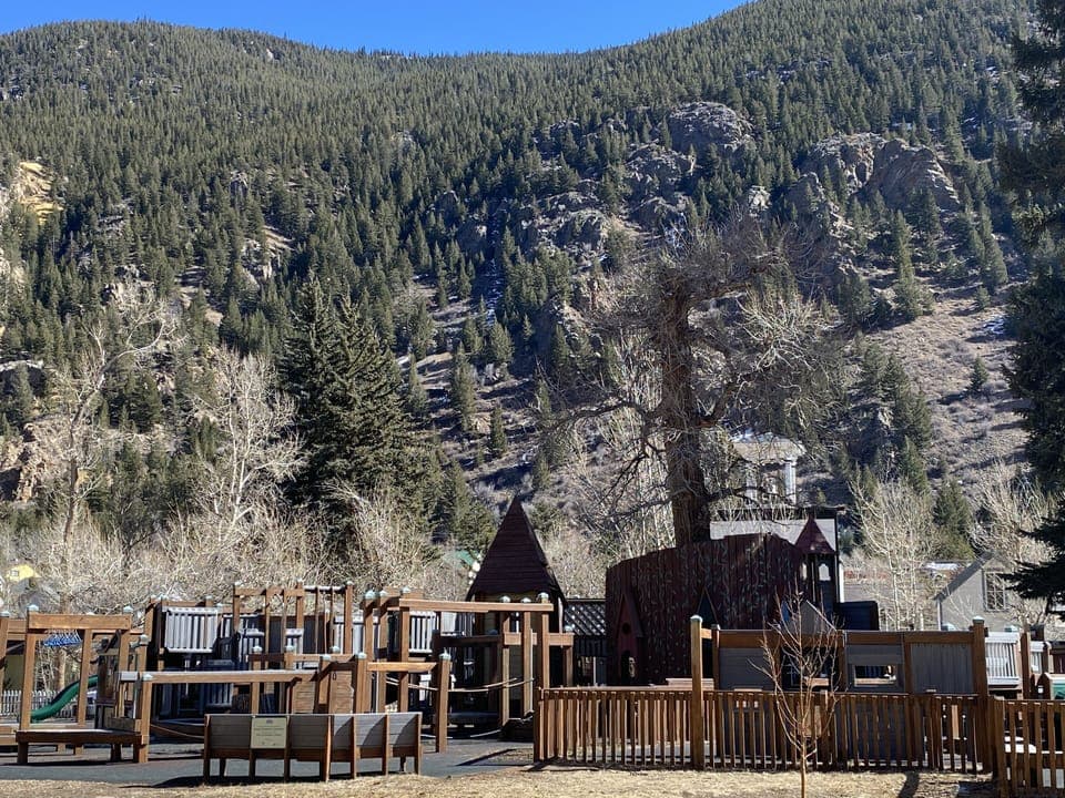 Large playground 5 min walk from house