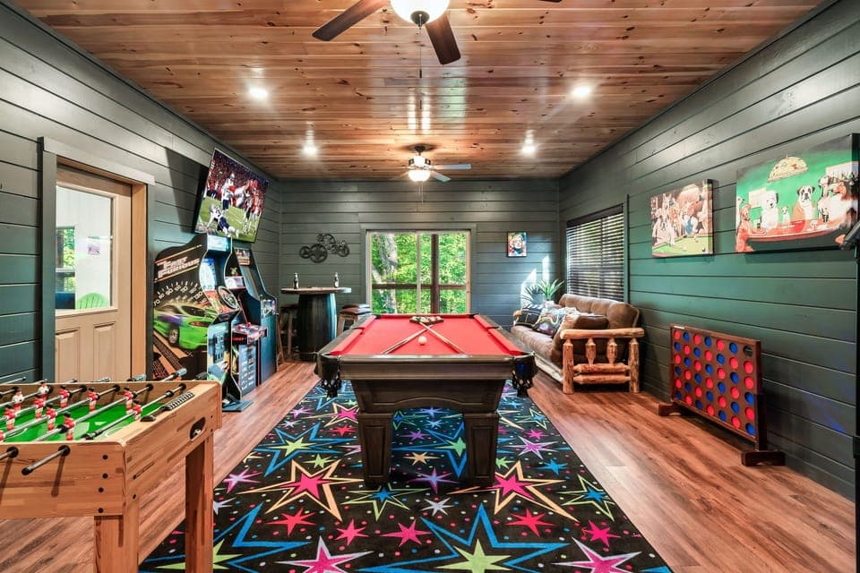 Dive into fun with our lively game room! 