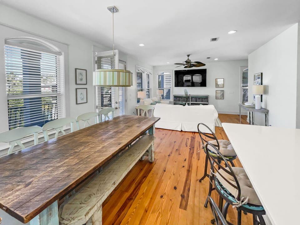 2nd-floor | Living room with a large wooden table