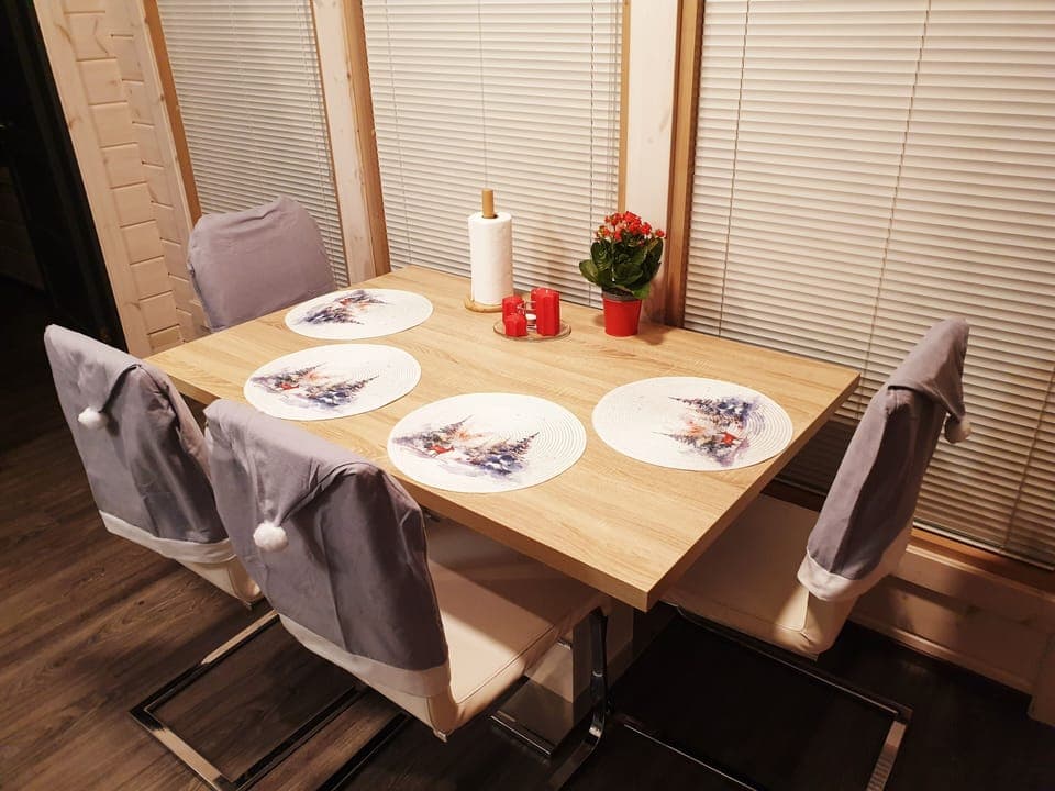 Dining area in winter season.