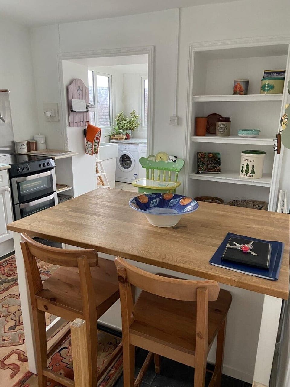 The kitchen- fully equipped for those who enjoy cooking.