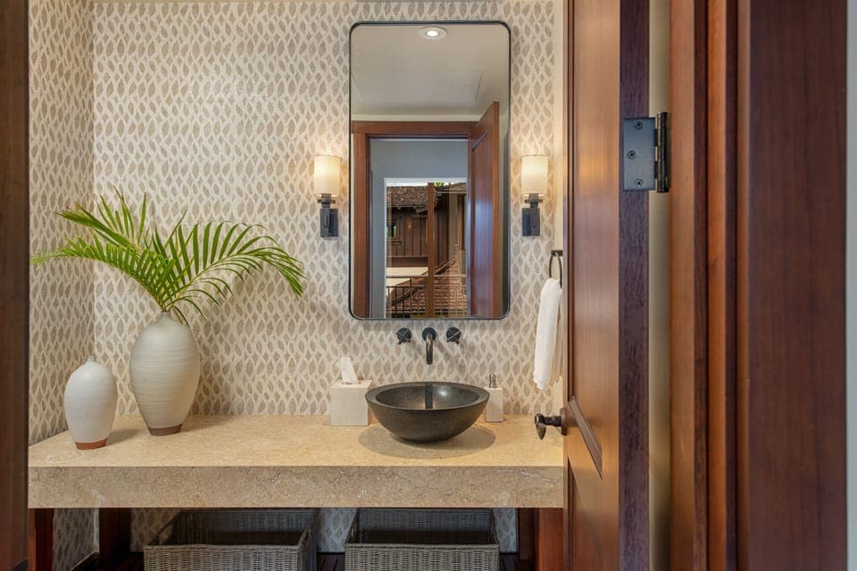 Beautifully Decorated Powder Room