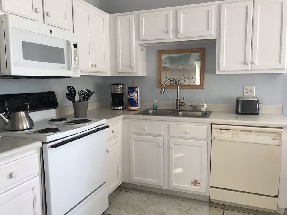 Kitchen Toaster,coffee pot, microwave with convection oven