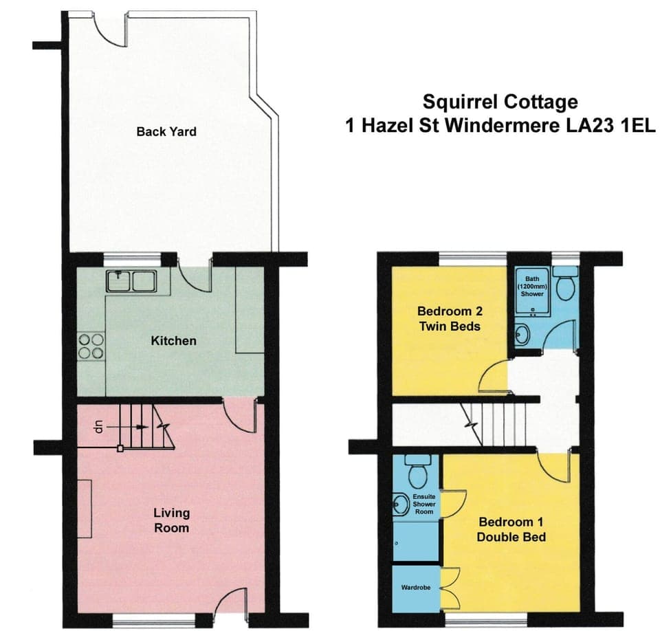 Floor plan | Squirrel Cottage, Windermere