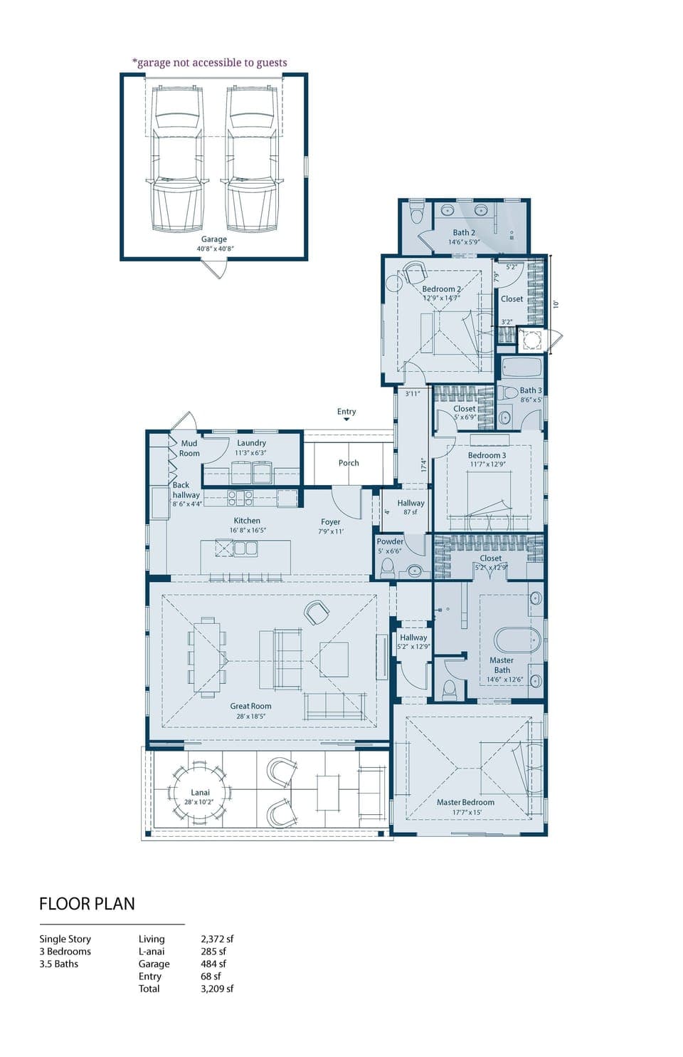 Floor plan - does not show the pool area