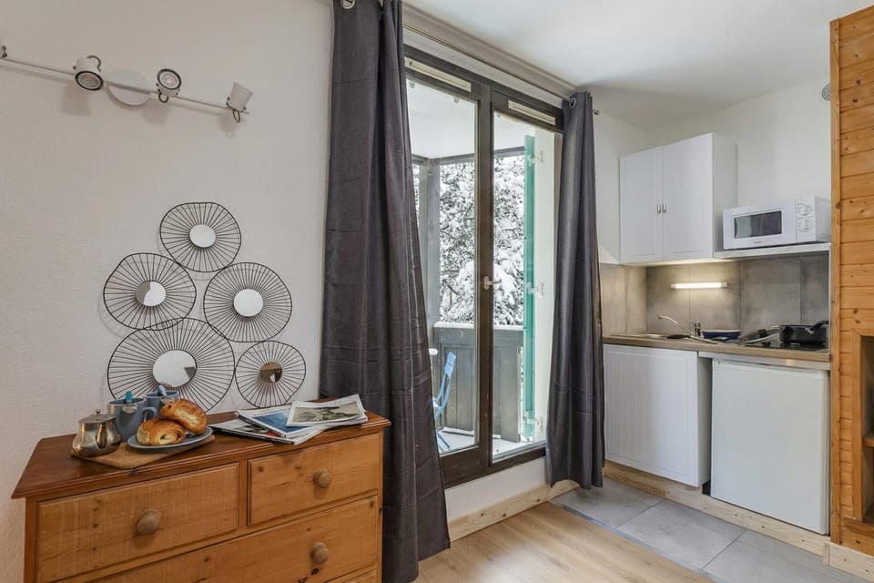 Open plan and kitchenette