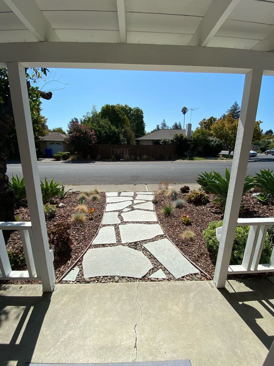 View from front door to quiet residential street