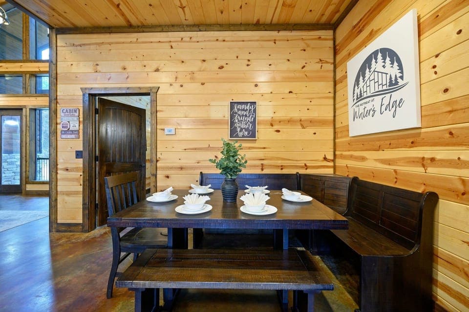 Dining made memorable — a cozy indoor table for 6 and bar seating for 3, perfect for shared meals and laughter.