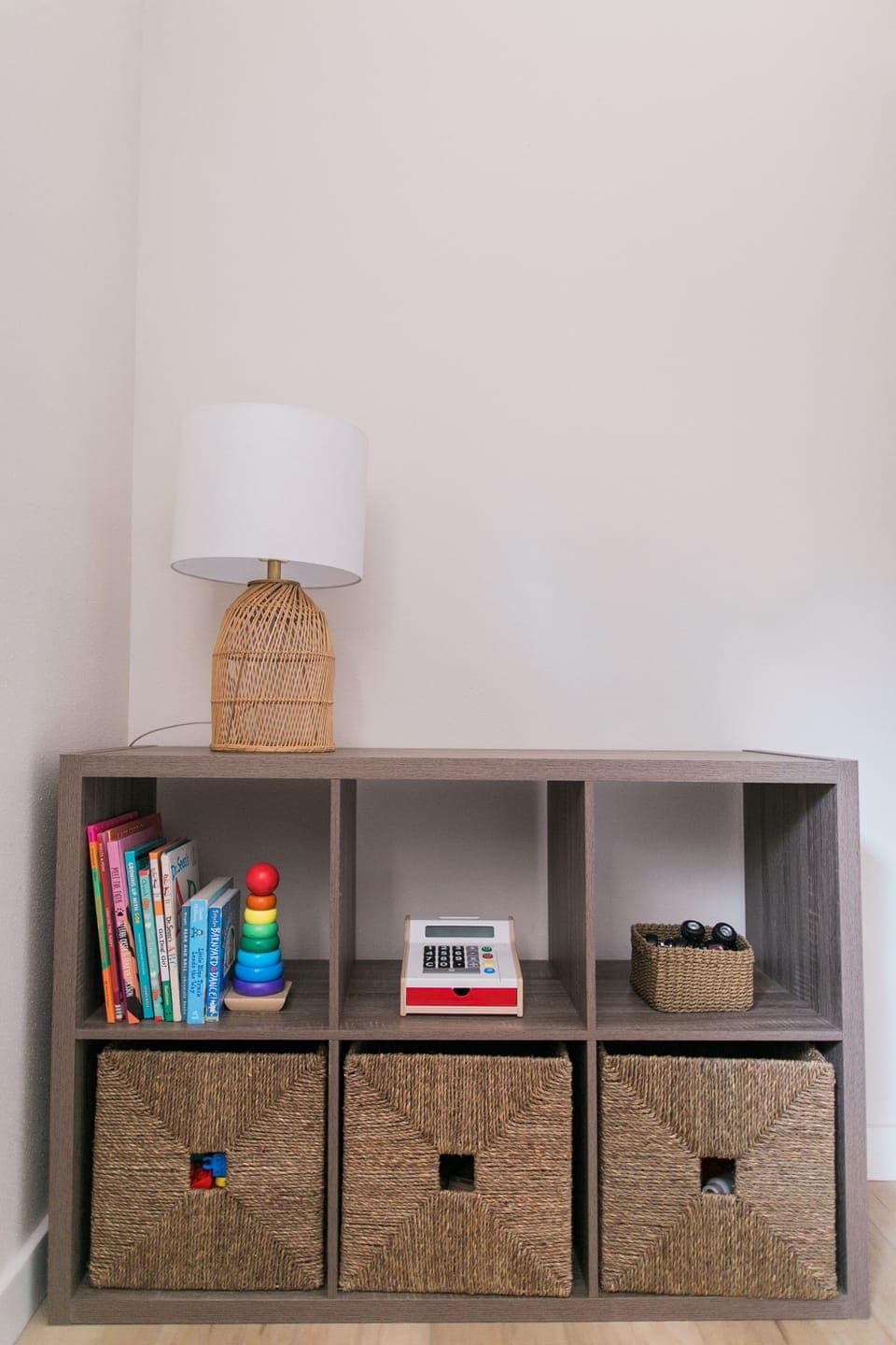 Kids play nook with toys and books provided for littles.