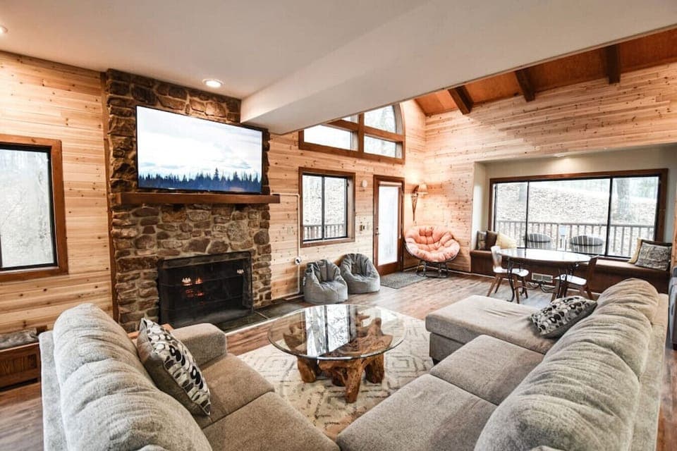 Great Room - 65` TV w/Roku capability + large sectional coach so comfy you won`t want to get up