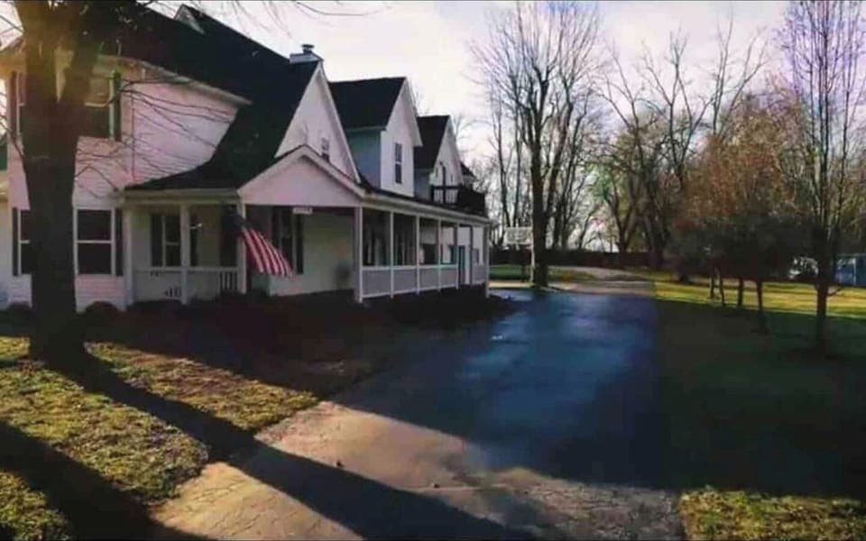 Front of mansion