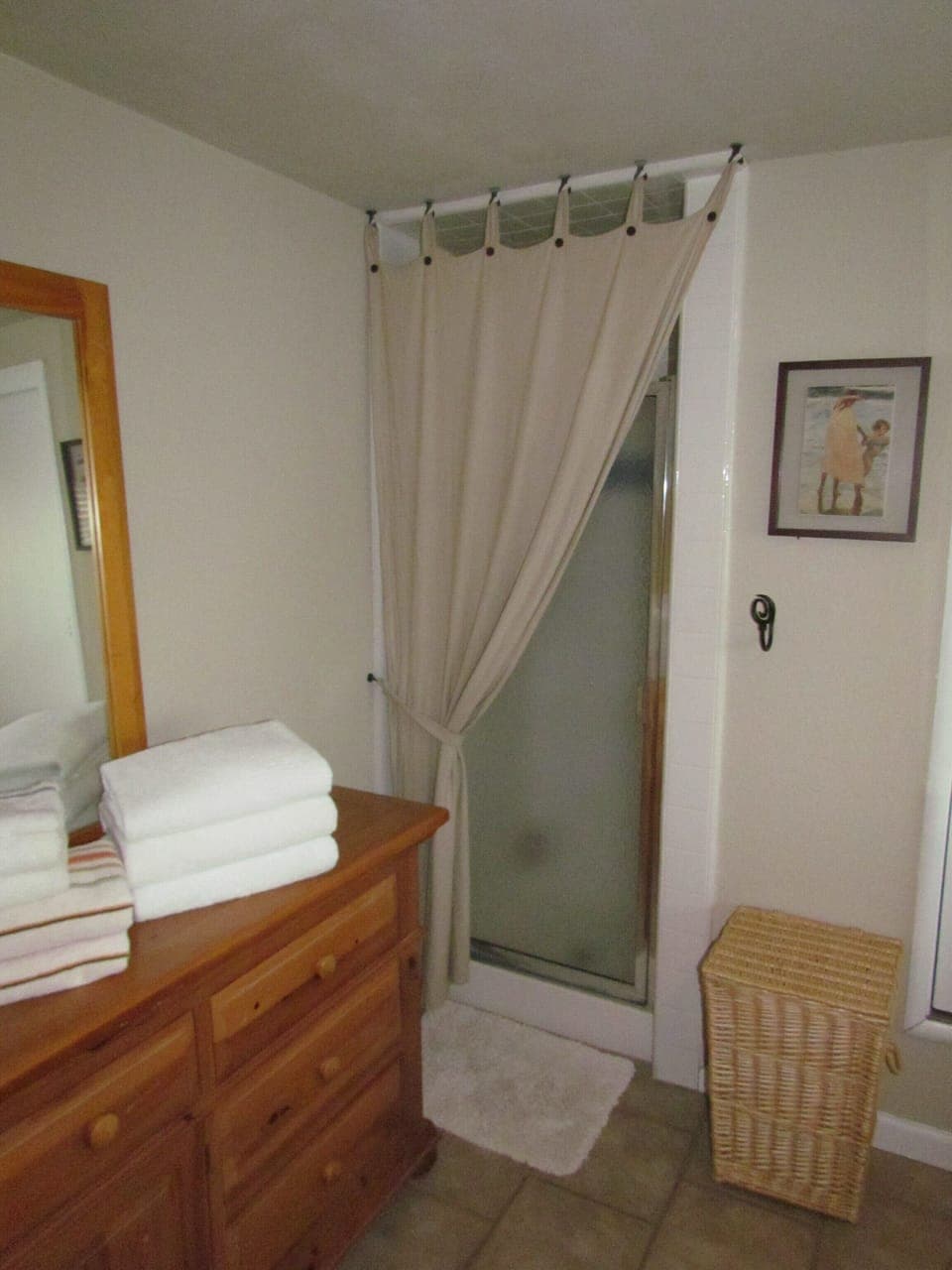 Strange Location for Shower (in bedroom) but it works