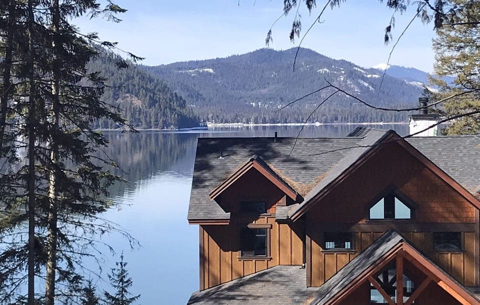 View from the deck of the guest cabin.