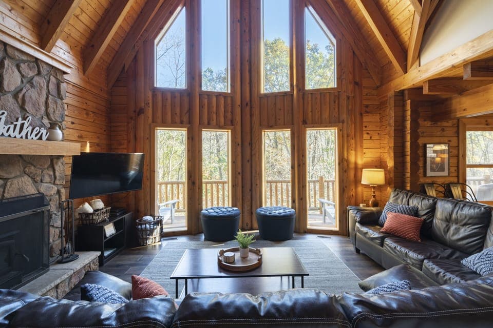 Enjoy the wall of windows in the big room, bringing the outdoors in