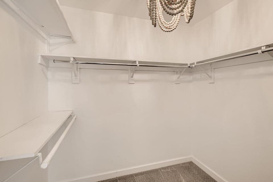 Master bedroom walk in closet