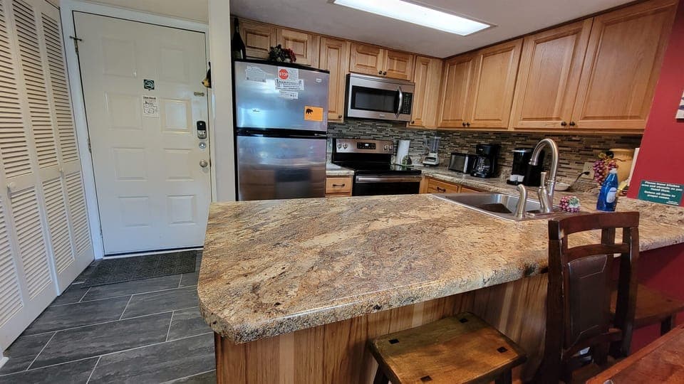 Looking into the kitchen