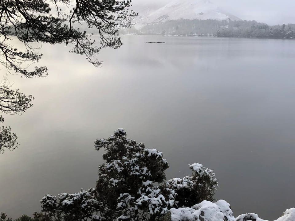 Winter scene of Derwent water, a short drive from Graylings | Graylings Rest - Brigham Holiday Park, Brigham, near Cockermouth