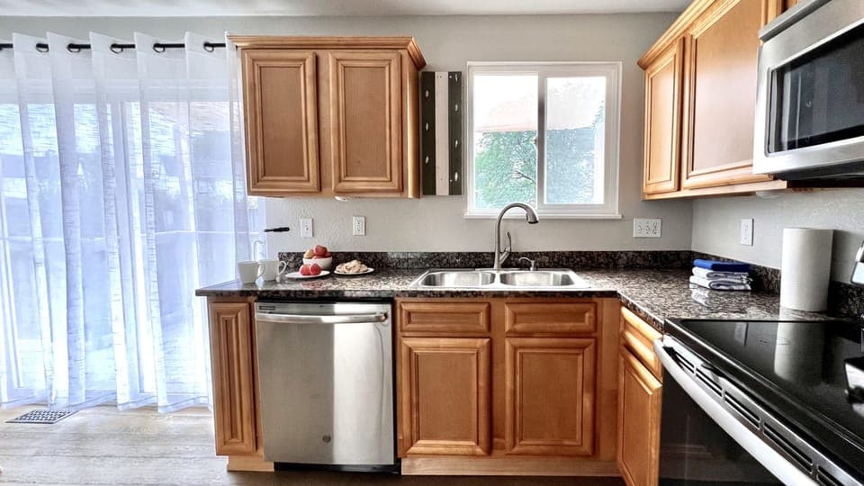 Light filled open concept kitchen.